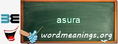 WordMeaning blackboard for asura